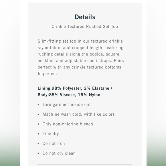 Abercrombie Crinkle textured tank - Picture 4 of 9